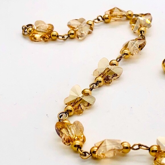 Vintage Butterfly Crystal Bracelet & Earrings 🦋 - Picture 6 of 13